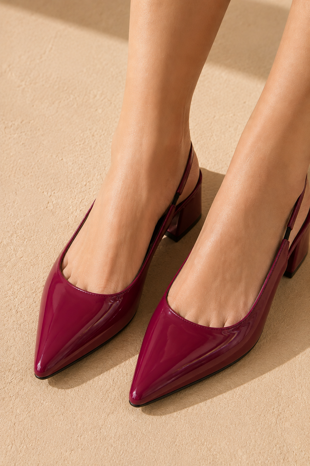 Patent Slingback Heels