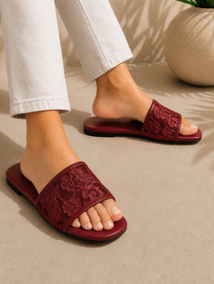 Traditional Lace Slides