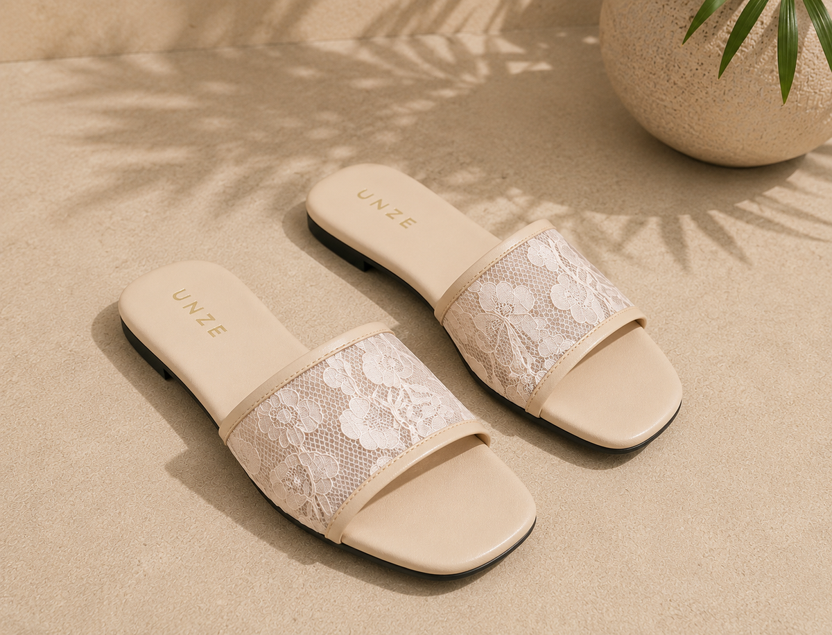 Traditional Lace Slides